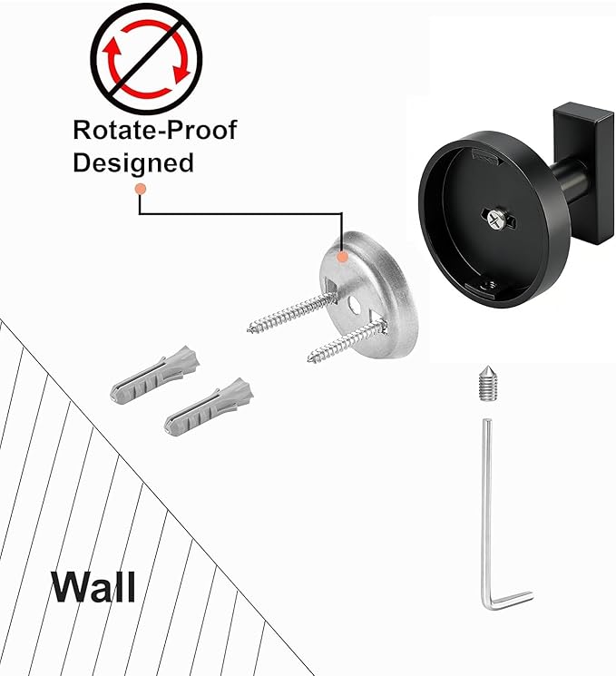 Nolimas Towel Hooks for Bathrooms, Matte Black Towel Hook for Kitchen Bathroom, SUS304 Stainless Steel Coat Hook, Heavy Duty Holder Robe Hooks for Hanging Towels, Coats, sponges, Wall Mount, 2 Pack