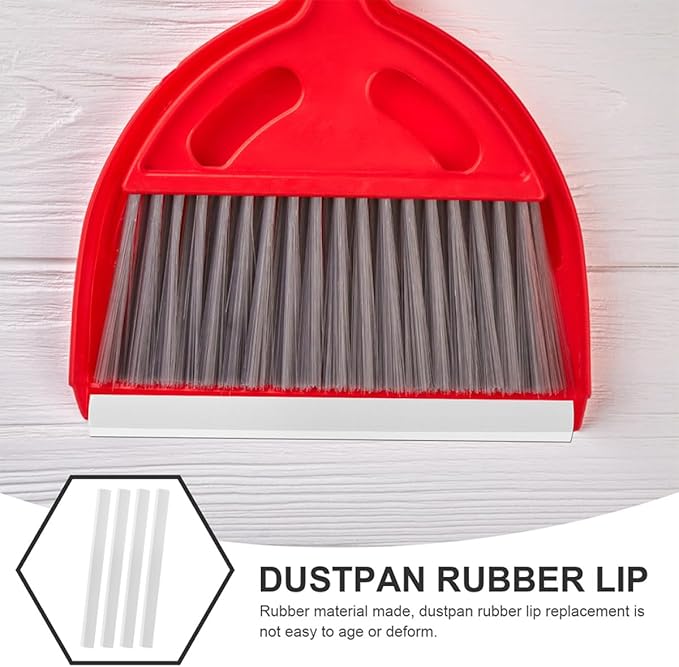 SOIMISS 8pcs Dustpan Rubber Edge Lip Replacement Strips Soft 26cm Repair Accessories for Dustpan Front Strip Cleaning Tool Household Use