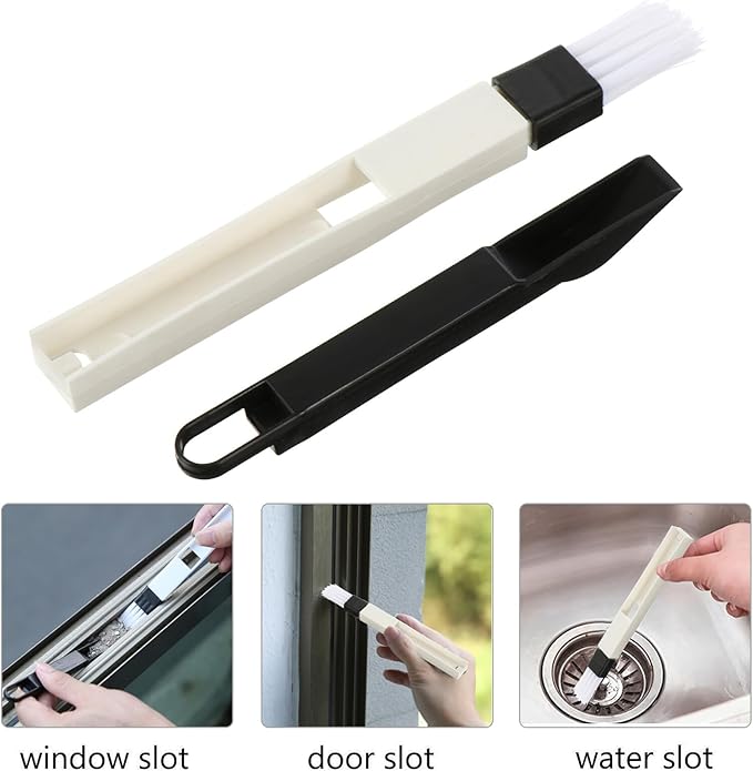 Happyyami 10pcs Air Conditioner Vent and Blinds Cleaning Brush Set, Multi-Functional Dust Removal Tools for Home Use, Sturdy Plastic Handles with Soft Bristles for Shutter and Ac Vent