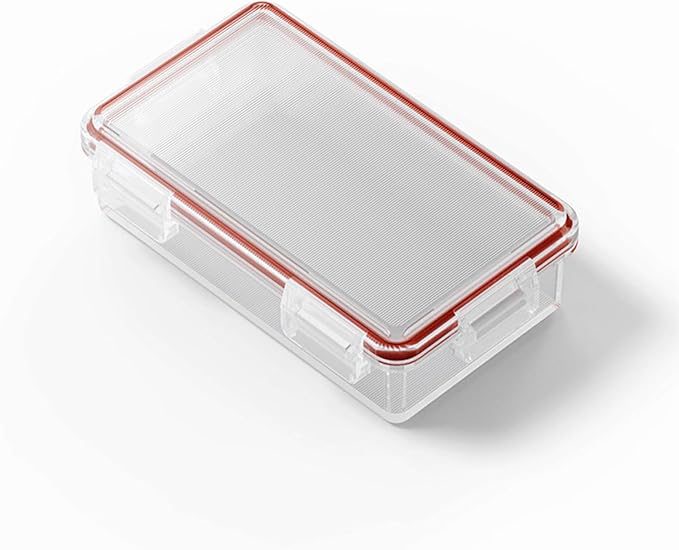 Fielect 2 x 18650 Battery Storage Case Holder Organizer Box Transparent 2Pcs