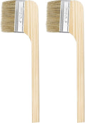 HARFINGTON Paint Brush 2Pcs 4" Brush Width Reusable Variety Angle Bend Brushes Radiator Paint for All Latex Oil Painting Furniture Walls Home Improvement