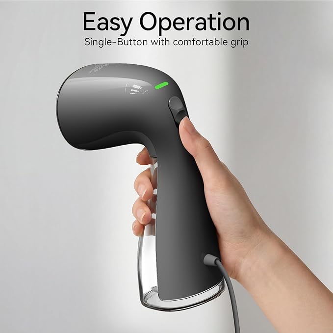 HiLIFE Steamer for Clothes, 1100W Clothes Steamer, Fast Wrinkle Removal with Large 300ml Tank, Ideal for All Fabrics, Easy to Use, Compact and Portable Travel Garment Steamer