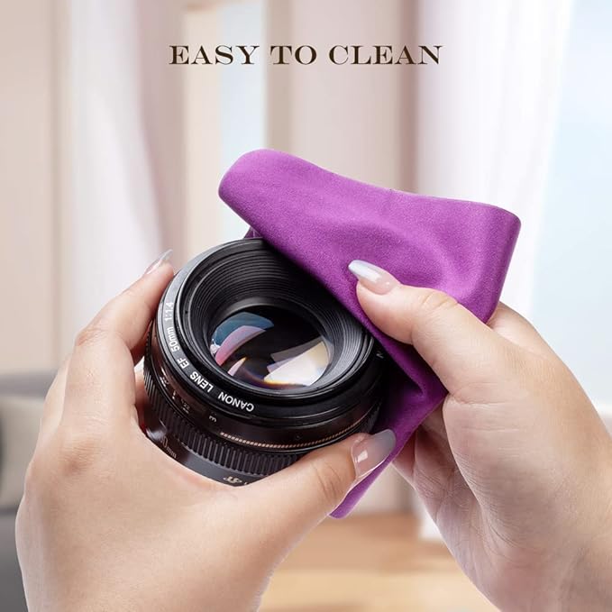 PERFECTSIGHT Microfiber Cleaning Cloths for Electronics - Cleans Lenses, Glasses, Screens, Cameras, Cell Phone, Eyeglasses, Computer, Monitors,Tablets LCD TV Screens (6 Pack, Multicolor)