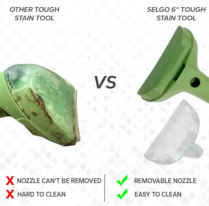 Replacement Green 6" Tough Stain Brush Tool with Removable Nozzle for Better Cleaning for All Bissell Carpet Cleaner Machines