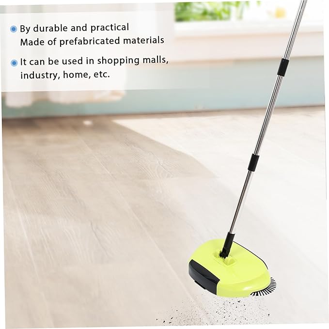 3 1 Hand Push Cleaning Tools for Home Floor Rugs Lazy Dustpan Trash Bin Vacuum Cleaners Non Electric Sweeper Mini Rotary Tool Sweeper Vacuum Brooms to Rotate Cordless Combination