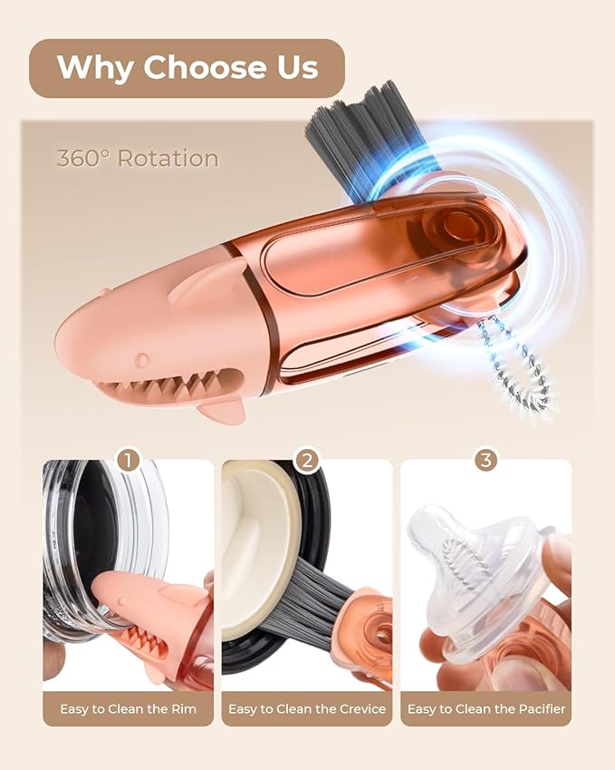 3 in 1 Multifunctional Cup Lid Cleaning Brush, Cup Crevice Cleaning Tools for Tight Spaces, Portable Cup Lid Cleaner Brush for Home, Keyboard, Cup, Pacifier, and Blender (3, Multicolored)