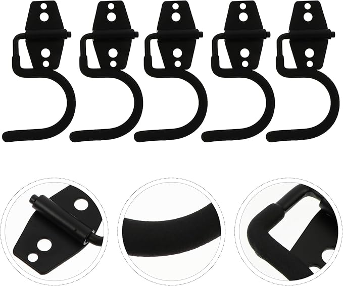 Angoily Broom Hooks 5PCS Broom Mop Hook Wall Hangers Heavy Duty Wall Mounted Mop Holder Garage Utility for Utility for Garage
