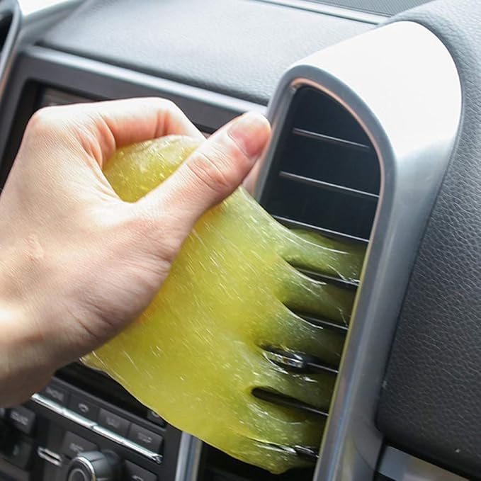 Tyenaza Car Cleaning Gel, Universal Detailing Automotive Dust Cleaning Tools, Car Crevice Cleaner Putty Cleaning Keyboard Cleaner for Car Vents(200g)