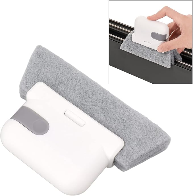 Hand held Groove Gap Cleaning Tools Window Track Cleaning Tools 5Pcs Window Track Cleaning Brush Detachable Window Groove Gap Cleaning Brush Tools with Scraper for Window Sliding Door