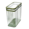 Bathroom Trash Can with Lid3.5 Gallon Garbage Can，for Bedroom, Office, Plastic Slim Waste Basket with Press Top Lid, 15l Clear Trash Bin for Home Slim Trash Bin Clear, Kitchen （Green）