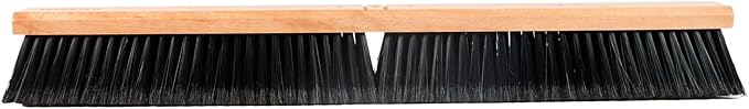 Restaurantware-BROOM HEAD ONLY: Clean Tek Professional 30-Inch Broom Head, 1 Heavy-Duty Push Cleaning Tool - Handle And Brace Sold Separately, Fine Plastic Bristles, Wooden, Commercial Use