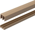 1/4" Panel Sliding Door Track - 48" Beige Plastic Upper & Lower Set, USA Made, Pack of 1 - Outwater