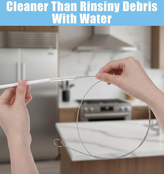 2PCS Long Pipe Cleaners, Straw Cleaner Brush Extra Long 15.7 Inch, Flexible Straw Cleaner Brush for Feeding Tubes, Water Bottles, Reusable Nylon Bristles, Easy to Rinse