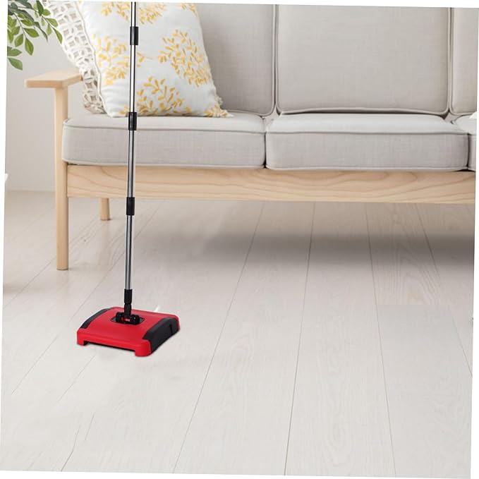 Cabilock Hand Held Vacuum Push Sweeper for Carpets Carpet Floor Sweeper Portable Manual Vacuum Cleaning Machine