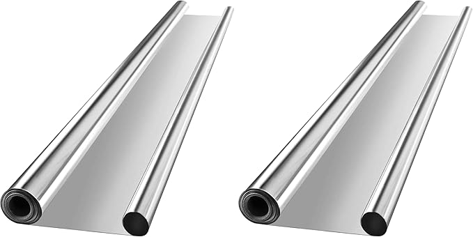 VIVOSUN Highly Reflective Mylar Film Roll 4FT x 100FT for Outdoor Grow Room Indoor Decoration Aluminum Paint Coated 2 Mil Silver (Pack of 2)
