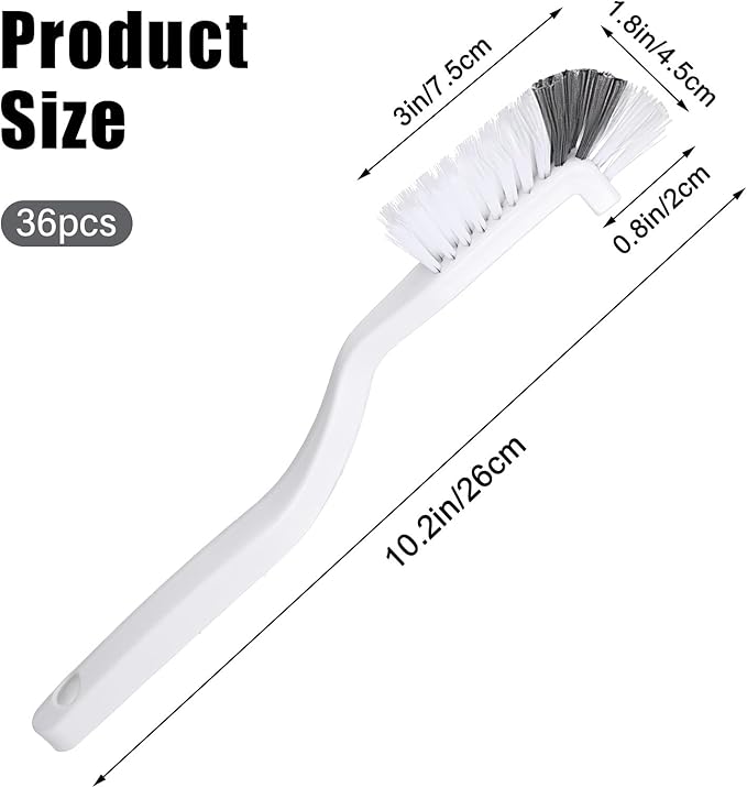 36Pcs Kitchen Scrub Brush Dish Brush, Bulk Sink Bathroom Edge Corner Cleaning Brushes, Right Angle Kitchen Brushes, Stiff Bristles for Bathtub, Shower