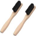 2-Piece Laundry Stain Brush, Laundry Brush for Scrubbing Out Tough Stains on Cloths and Fabrics, Natural Bristles Stain Remover Brush for Safe and Effective Stain and Odor Elimination