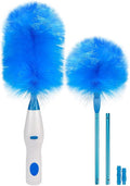 Electric Duster Brush-180°Electric Duster Multi-Function Automatic Electrostatic Adsorption Brush Cleaning Tool for Furniture, Window and Bookshelf
