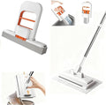 Snap Grip Mini Mop with a Mini Foldable Desktop Mop, Zero-Touch Gap Dust Cleaner with 39in Stick & Locking Head, Dry Wet Disposable Dust Mop for Kitchen Wall Bathroom Toilet Corners (Lazy Mops Set)