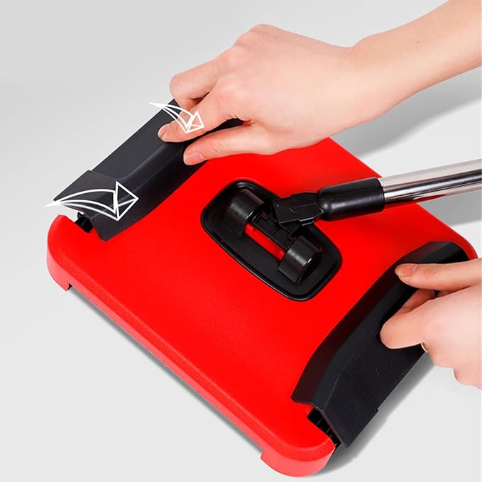 Household Sweeping Machine Carpet Sweeper Broom Manual Floor Sweeper Broom Efficient Rotatory Brush Brush Built-in Large-Capacity Trash Can