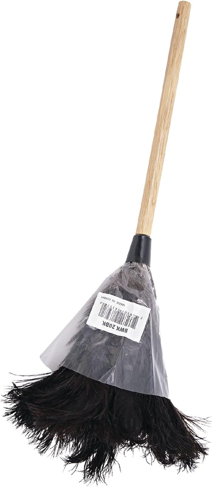 Boardwalk BWK20BK 10 in. Handle Professional Ostrich Feather Duster