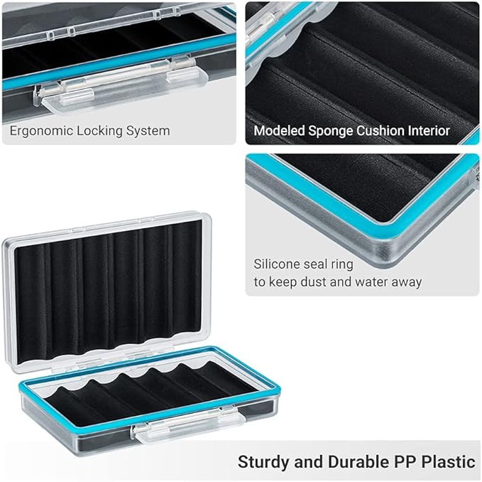 JJC Compact 18650 Battery Storage Case Holder Organizer, Hard Plastic Battery Box for 6pcs 18650 Batteries, Water-Resistant and Easy to Carry