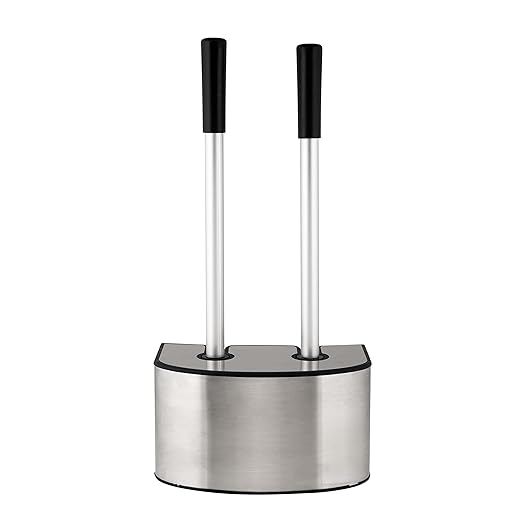 Bath Bliss 2-in-1 Toilet Brush and Plunger Set in Stainless Steel