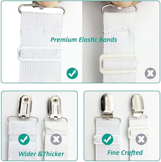 Bed Sheet Holder Straps Sheet Keepers Bedsheet Holders Fasteners 2 Sets