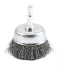 Forney 72729 Wire Cup Brush, Coarse Crimped with 1/4-Inch Hex Shank, 2-Inch-by-.012-Inch, Silver