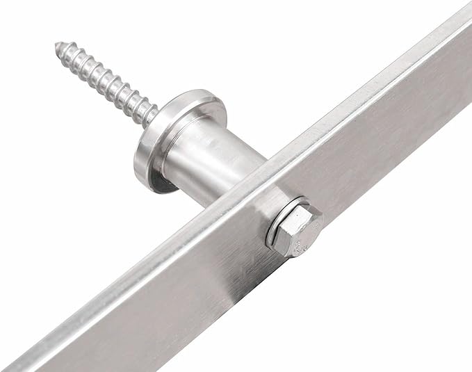 Stainless Steel J-Shape Basic Contemporary Sliding Barn Door Hardware Kit Single Door 5.5FT-Track (1700mm) One-Door Hardware Kit
