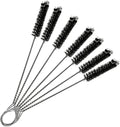 SnowTree - Fan Tip Nylon Bristle Cleaning Brush for Glass Pieces (7 Pack - All Same Size) Anti Scratch Fan Tip to Protect Glass Surfaces and Tubes