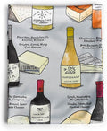 Wine Folly Microfiber Polishing Cloth – Wine & Cheese Design | Large 21" x 28" Glass Cleaning Towel for Wine Glasses, Eyewear & Lenses