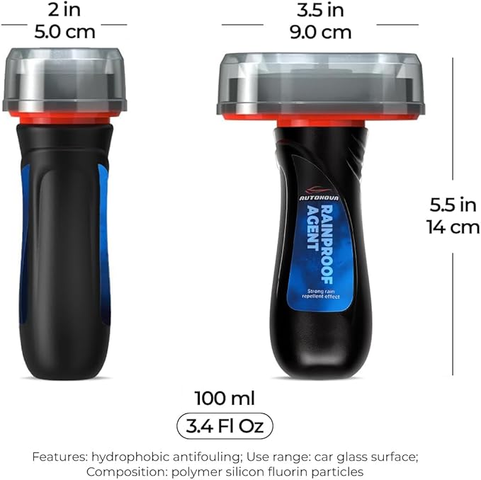 Automotive Oil Film Cleaning Brush for Car Windows, Windshield Oil Film Remover with Sponge Applicator and Microfiber Cloth for Effective Oil Film Removal and Enhanced Visibility During Daily Driving
