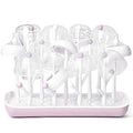 Termichy Baby Bottle Drying Rack, Large Capacity Baby Bottle Rack for Bottles, Dry Rack with Removable Water Tray(Pink)