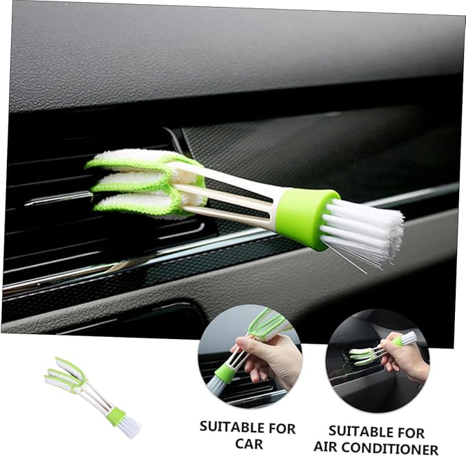 Didiseaon 3pcs Car Air Vent Cleaning Brush Double-Ended Interior Crevice Brush Automotive Air Conditioner Detail Tool for Dashboard and Vent Dust Removal