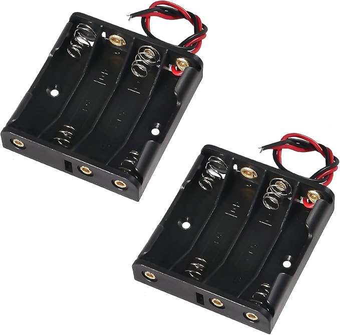 DIANN 8pcs AAA Battery Holder 2pcs AAA Battery Holder 1 Slot 2pcs 2 AAA Battery Holder 2pcs 3 AAA Battery Holder with Wires 2pcs 4 AAA Battery Holder Case
