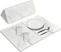 Large Stone Dish Drying Mats for Kitchen Counter, 24"(L)×16"(W) Collapsible Quick Dry Dish Drying Mat, Eco-Friendly Absorbent Diatomaceous Earth Mat for Dishes Bottles Cup【Marble pattern】