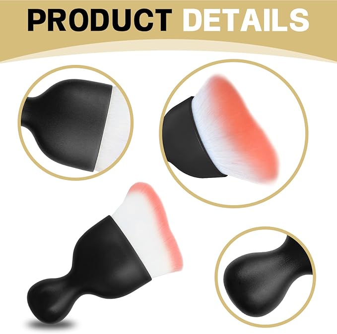 1Pcs Auto Soft Hair Brush Advanced Car Interior Detailing Brush for Dashboard Air Vent Gaps Dust Removal and Cleaning of Leather Surfaces Widely Used, Black handle, white and pink bristles