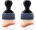 2 PCS Woobrooch Car Interior Dust Sweeping Soft Brush, Woobrooch Zabernim Car Detailing Brush,Scratch Free Curved Brushes with Case for Cleaning Engine Compartment, Dashboard, Electronics