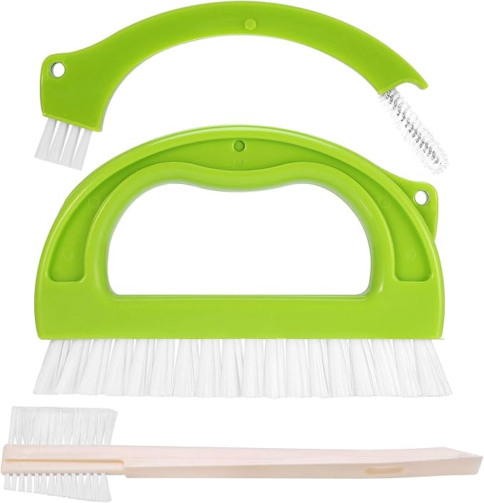 Shower Track Cleaner,Window Track Cleaning Brushes Window,Sliding Door Track Cleaning Brush, Tile Lines Brush, Kitchen Cleaning Brushes-3PACKS