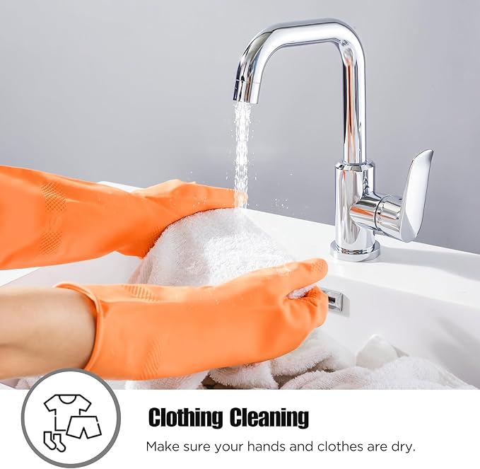 Rubber Gloves for Household, Dishwashing Gloves for Kitchen, Reusable