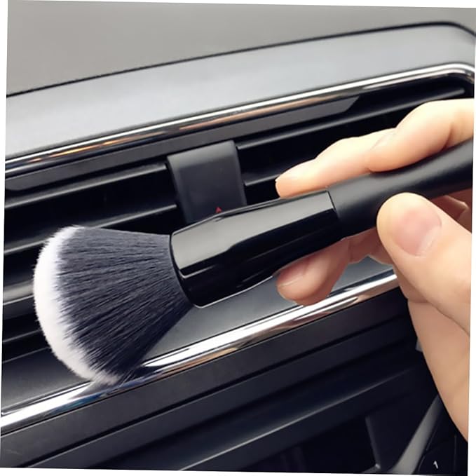 GANAZONO Car Interior Detailing Brush Soft Bristle Air Vent Cleaning Brush Automotive Dust Removal Tool for Dashboard and Ac Vents Black and White