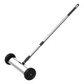 Master Magnetics Magnetic Sweeper with Wheels - Mini Push-Type with Release and Telescoping Handle - Powerful Magnetic Tool for Yard - Pick Up Nails and Other Metal Debris - Strong 35 lb Pull - 13”