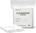 Cleanroom Wipers 4"x4"(400 Pcs, 100% Polyester, Class 100, 120GSM) Double Knit 100% Lint Free Cloths with Ultra-fine Filaments, Laser Sealed Edge Ultra-Soft Wipers