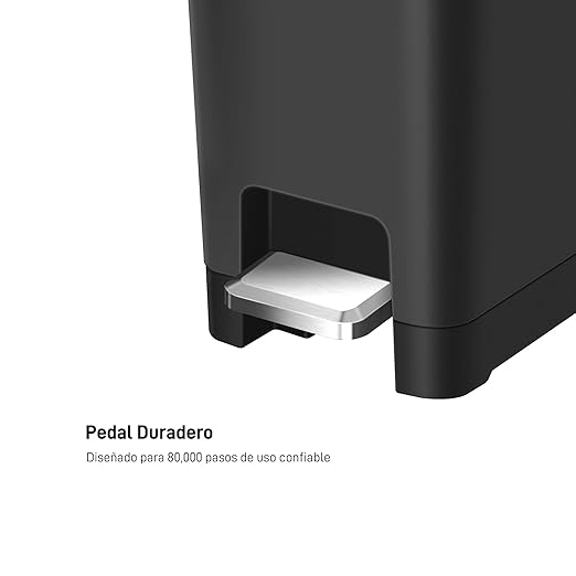 EKO | 10L Bathroom or Kitchen Waste Bin | Compact Trash Can with Flip N' Click Lid and Removable Bucket | Modern and Non-Slip Design | Lightweight, Aesthetic and Anti-Fingerprint