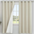 YoungsTex Stone Linen 100% Blackout Curtains for Bedroom 72 Inch Length, Room Darkening Thermal Insulated Drapes for Living Room with Grommet Energy Saving, 2 Panels, 52 X 72 Inch