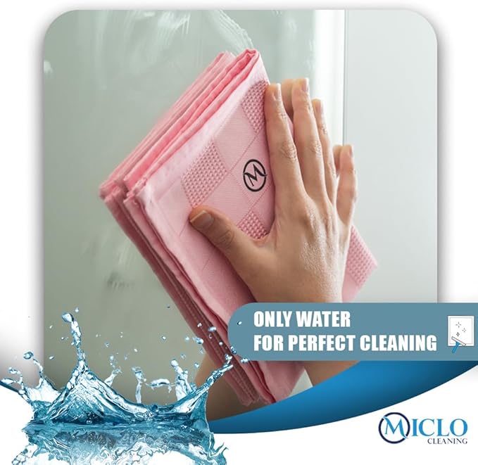 Microfibre Premium Cleaning Cloth Set of 3 - Magic Cloth | All Purpose, Absorbent Washcloth | Microfiber for Window, Kitchen, Bathroom | Lint-Free, Scratch-Free Glass CLoth | 16'' x 24'' | Soft Series