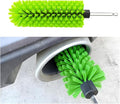 Drill Brush for Car Wheel, Soft No Scratches Vehicle Rim Cleaning Brush for Wheel Rim Engine, Highly Density Automotive Tire Drill Cleaner Tool, Universal for Most Vehicles (Green)