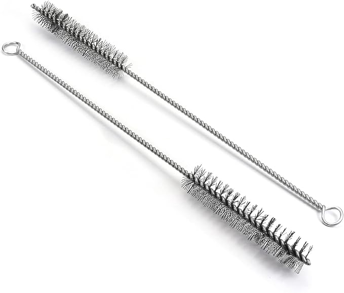 Utoolmart Steel Wire Cleaning Brush - Spiral Power Cleaner, 0.8 x 12 inch, 2-pack