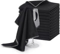 SINLAND Microfiber Glass Polishing Cloths Large Size Thick Lintless Drying Towels for Wine Glasses Stemware Dishes Stainless Appliances 20 Inch X 25 Inch Pack of 12 Black